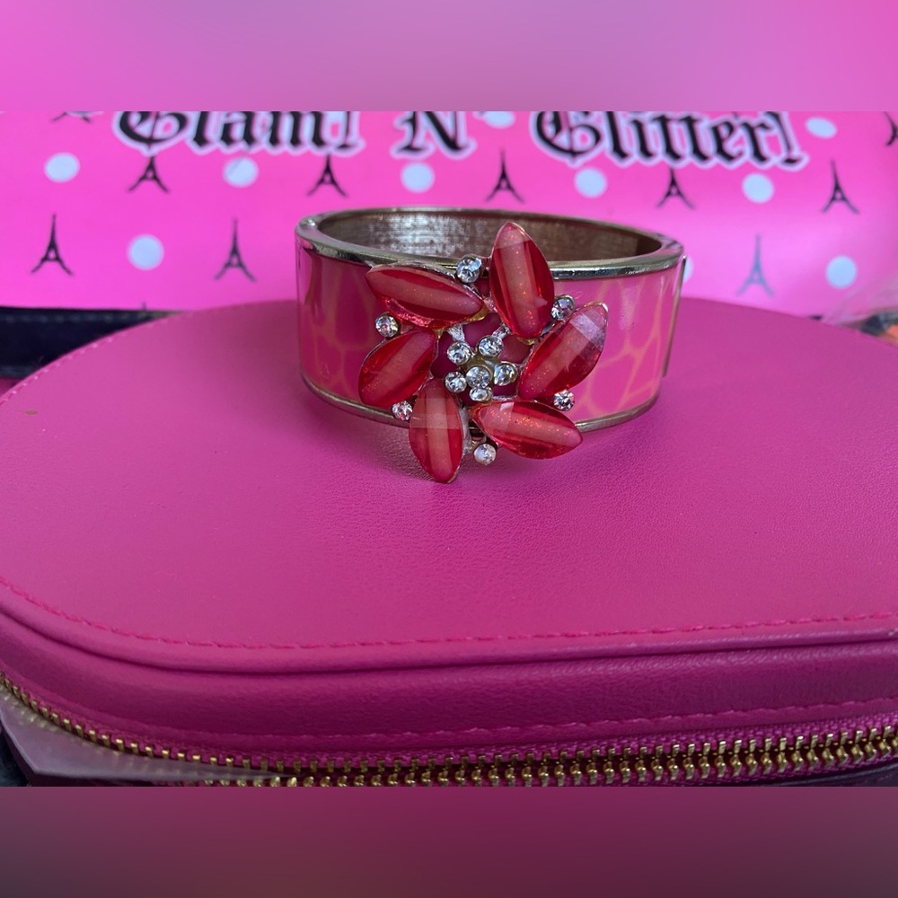 Pink and Red Floral Bracelet